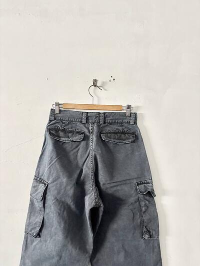 【美品】OUTIL ウティ ヘンプ混 カーゴパンツ チャコールグレー 00 画像5