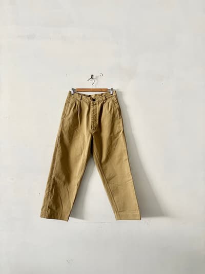 【美品】OUTIL ウティ コットン パンツ キャメル 0 画像1