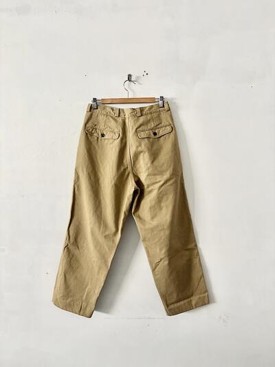 【美品】OUTIL ウティ コットン パンツ キャメル 0 画像4