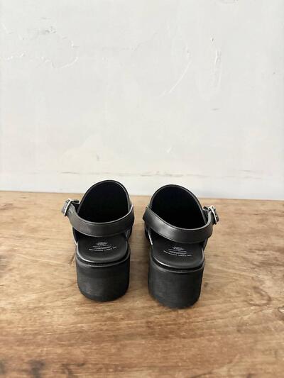 【美品】BEAUTIFUL SHOES　TOSHINOSUKE　TAKEGAHARA　SINGLE-BELT CLOGS BLACK 　23cm 画像3