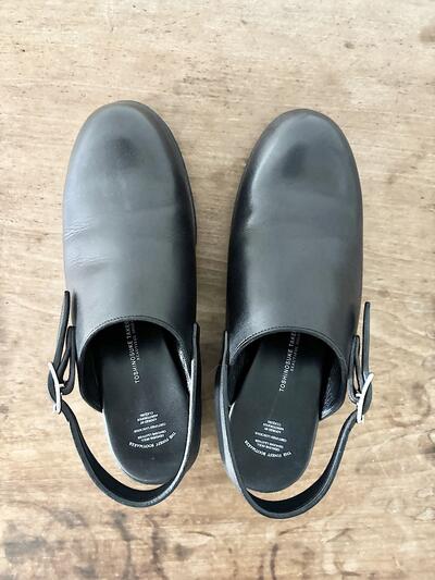 【美品】BEAUTIFUL SHOES　TOSHINOSUKE　TAKEGAHARA　SINGLE-BELT CLOGS BLACK 　23cm 画像5