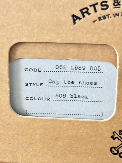 【美品】ARTS&SCIENCE　Cap toe shoes　黒　23.5cm　 画像10