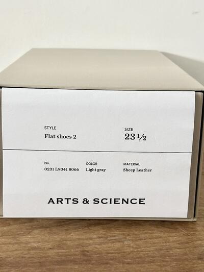 ARTS & SCIENCE アーツアンドサイエンス フラットシューズ ライトグレー 23.5cm 箱付き 画像9