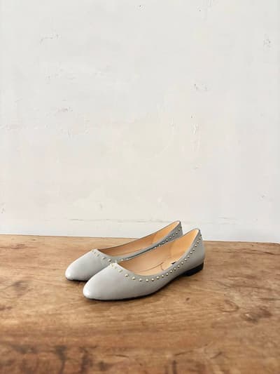 【美品】FABIO RUSCONI ファビオルスコーニ スタッズフラットシューズ 36 箱付き 画像1