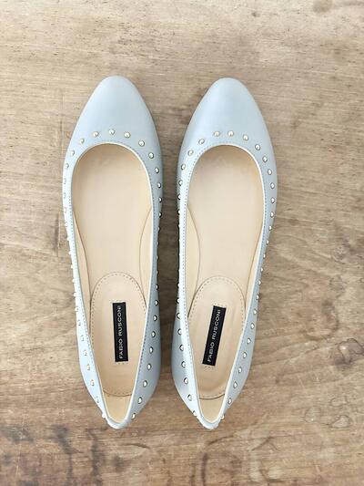 【美品】FABIO RUSCONI ファビオルスコーニ スタッズフラットシューズ 36 箱付き 画像3