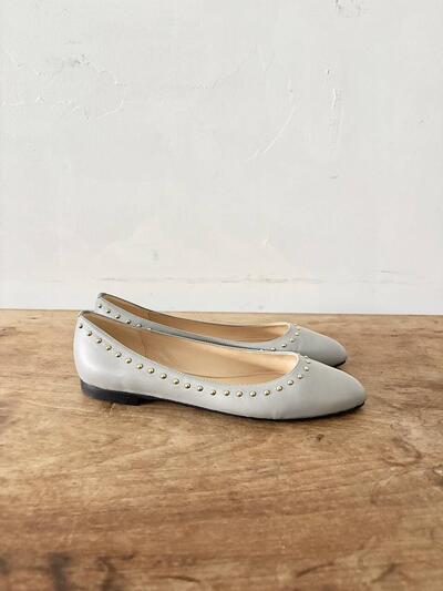 【美品】FABIO RUSCONI ファビオルスコーニ スタッズフラットシューズ 36 箱付き 画像4