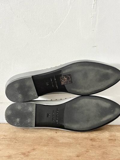 【美品】FABIO RUSCONI ファビオルスコーニ スタッズフラットシューズ 36 箱付き 画像6