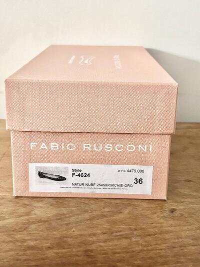 【美品】FABIO RUSCONI ファビオルスコーニ スタッズフラットシューズ 36 箱付き 画像7