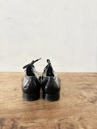 【美品】HENRY & HENRY ヘンリーアンドヘンリー ウィングチップ レインシューズ 37 ブラック 箱付き 画像3