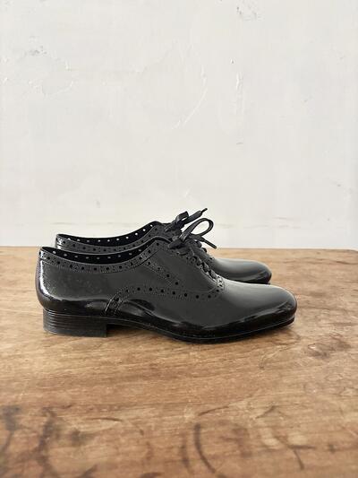 【美品】HENRY & HENRY ヘンリーアンドヘンリー ウィングチップ レインシューズ 37 ブラック 箱付き 画像4