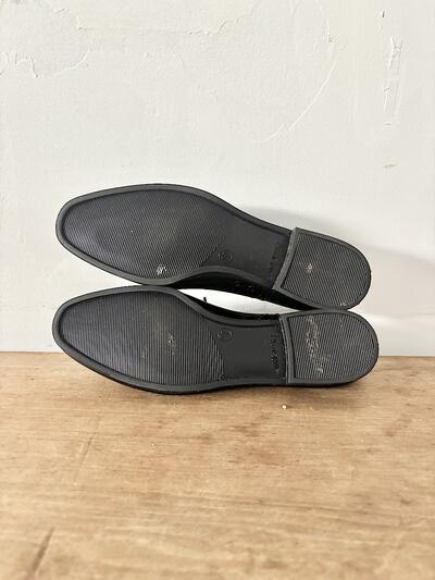 【美品】HENRY & HENRY ヘンリーアンドヘンリー ウィングチップ レインシューズ 37 ブラック 箱付き 画像5