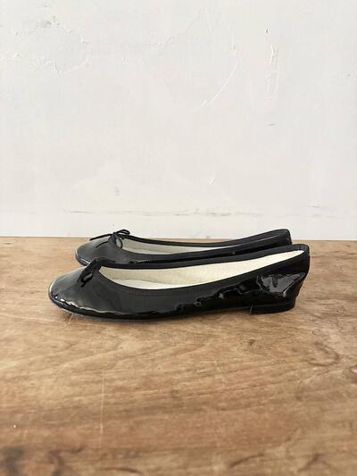 repetto レペット CENDRILLON AD サンドリオン パテント バレエシューズ 黒 40 箱付き 画像2