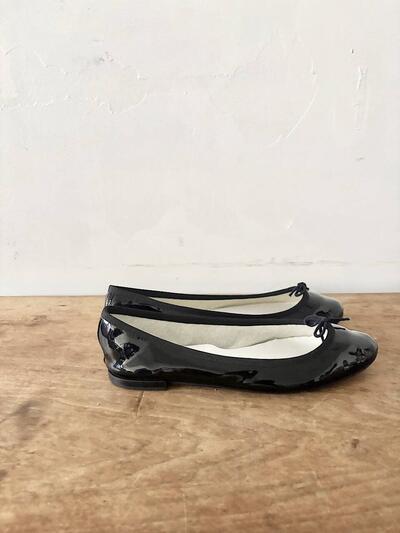 repetto レペット CENDRILLON AD サンドリオン パテント バレエシューズ 黒 40 箱付き 画像4