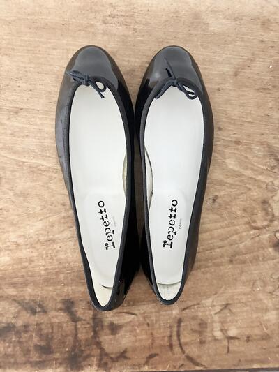 repetto レペット CENDRILLON AD サンドリオン パテント バレエシューズ 黒 40 箱付き 画像5