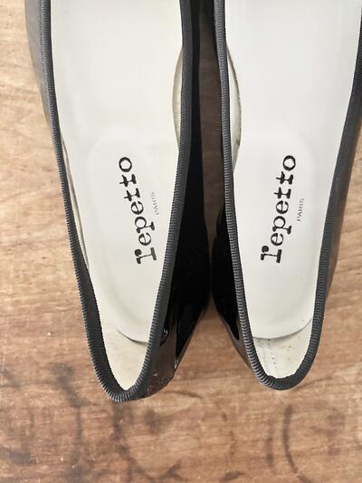 repetto レペット CENDRILLON AD サンドリオン パテント バレエシューズ 黒 40 箱付き 画像6