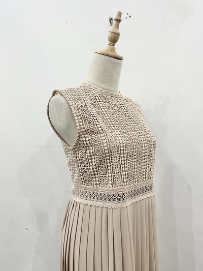 【未使用】ZARA レース切替プリーツワンピース 画像4