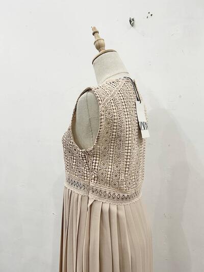 【未使用】ZARA レース切替プリーツワンピース 画像7
