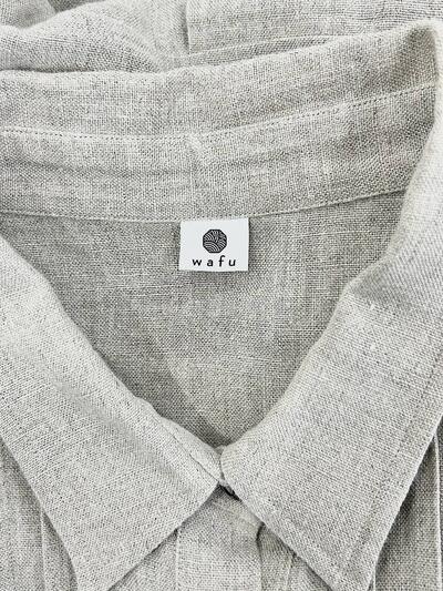 【美品】wafu リネン ピンタック タック 半袖 ワンピース 画像8