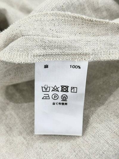 【美品】wafu リネン ピンタック タック 半袖 ワンピース 画像9