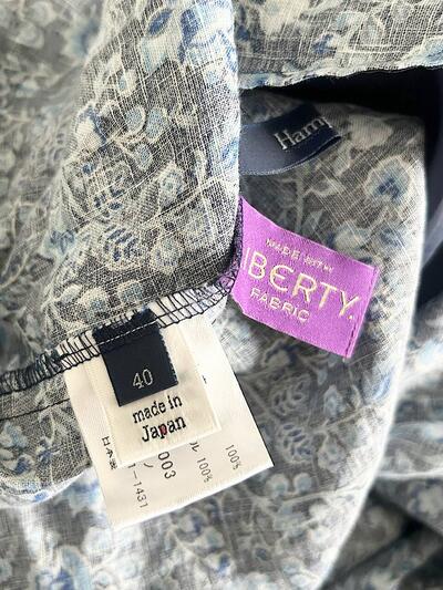 【美品】LIBERTY リバティプリント リネン フレンチスリーブ 花柄 ワンピース 画像10