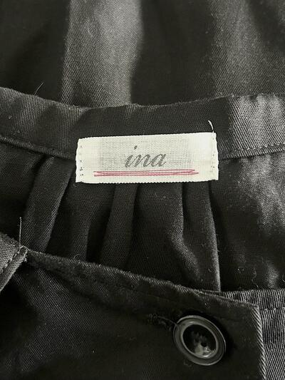 【美品】ina テンセル コットン ギャザー シャツ ワンピース 画像9