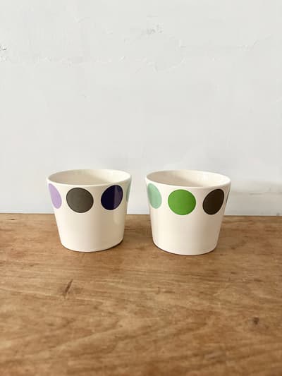 【北欧ヴィンテージ】HELBAK　DOT　ボウル　2個セット 画像1