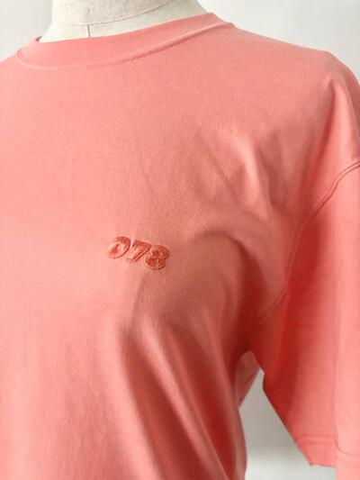 078CITE 半袖Tシャツ　サーモンオレンジ 画像4