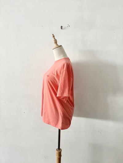 078CITE 半袖Tシャツ　サーモンオレンジ 画像5