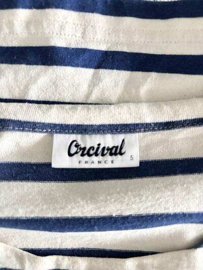 オーシバル ORCIVAL ボーダー カットソー ネイビー・白 サイズ5 画像8