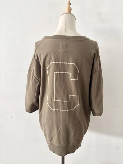 サンカ Sanca カレッジロゴ カットソー Tシャツ オリーブ カーキ 日本製 画像6