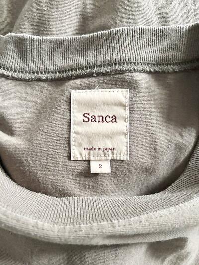 サンカ Sanca カレッジロゴ カットソー Tシャツ オリーブ カーキ 日本製 画像7