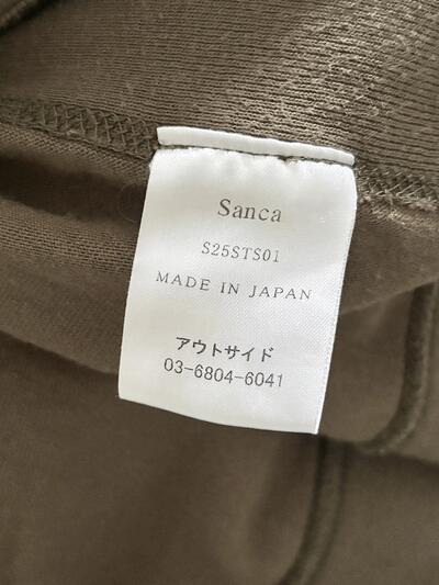 サンカ Sanca カレッジロゴ カットソー Tシャツ オリーブ カーキ 日本製 画像8