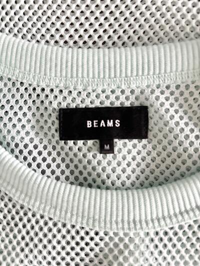 【美品】ビームス BEAMS メッシュ ナンバリング ゲームシャツ ミントグリーン M 画像6