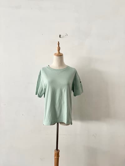 MidiUmi  ミントグリーン Tシャツ コットン100% カジュアル レディース Fサイズ 画像1