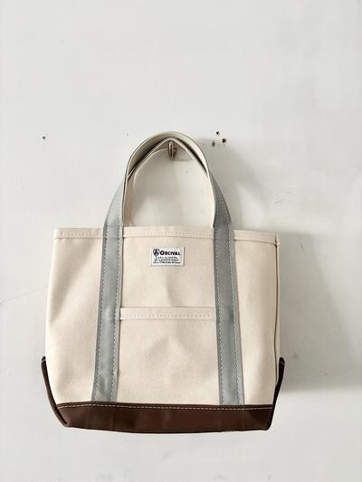 【美品】オーシバル キャンバス ミニトートバッグ バイカラー コットン 画像2