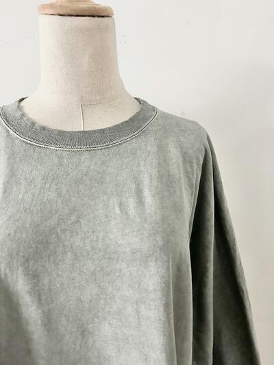 YLEVE バルーンスリーブ ロングTシャツ よもぎ 画像3
