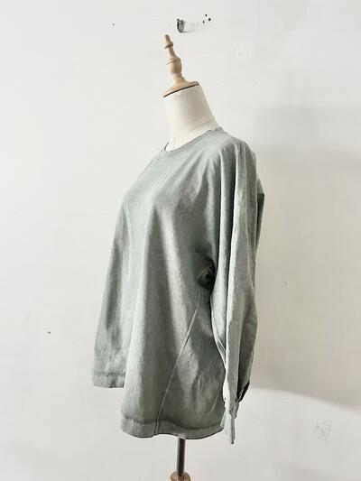 YLEVE バルーンスリーブ ロングTシャツ よもぎ 画像5