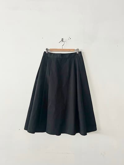 MUJI フレア スカート ロング ブラック 画像1