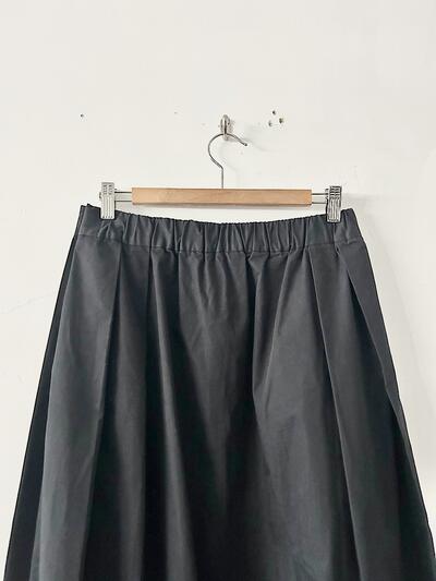 MUJI フレア スカート ロング ブラック 画像3