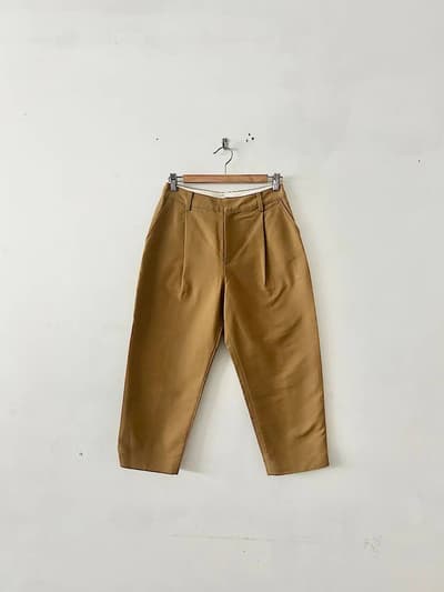【美品】MACKINTOSH PHILOSOPHY コットン タック テーパード パンツ ベージュ 画像1