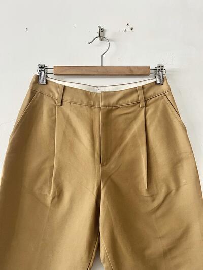 【美品】MACKINTOSH PHILOSOPHY コットン タック テーパード パンツ ベージュ 画像2