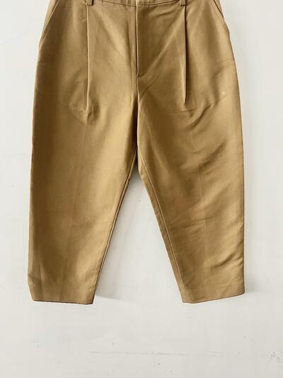【美品】MACKINTOSH PHILOSOPHY コットン タック テーパード パンツ ベージュ 画像3