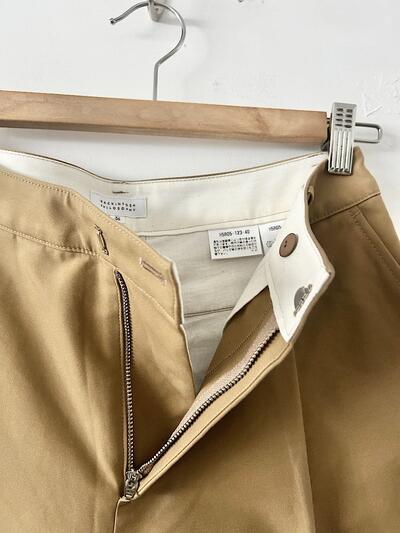 【美品】MACKINTOSH PHILOSOPHY コットン タック テーパード パンツ ベージュ 画像4