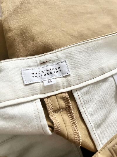 【美品】MACKINTOSH PHILOSOPHY コットン タック テーパード パンツ ベージュ 画像7