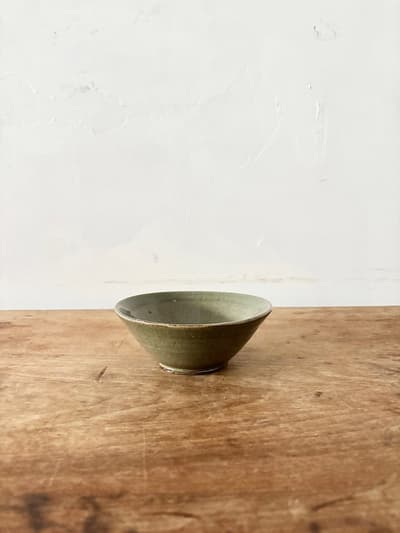 【美品】田谷直子　台形鉢　灰釉グリーン　1 画像1