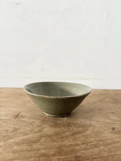 【美品】田谷直子　台形鉢　灰釉グリーン　2　 画像3