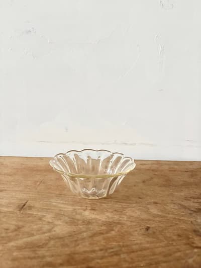 【美品】倉敷ガラス モール小鉢 ガラス鉢 レトロ デザート鉢 幅13.5cm 1 画像1