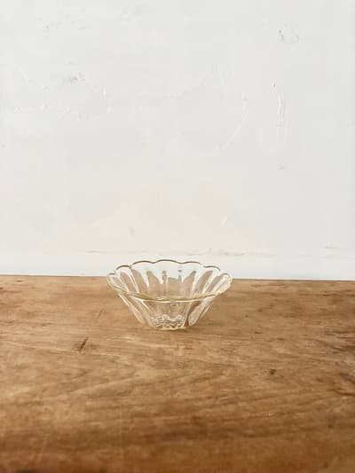 【美品】倉敷ガラス モール小鉢 ガラス鉢 レトロ デザート鉢 幅13.5cm　2 画像1