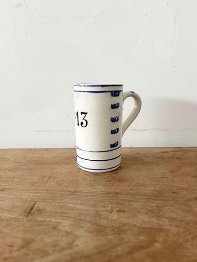 【フランスヴィンテージ】アルシェカップ　番号付き陶製カップ　② 画像1