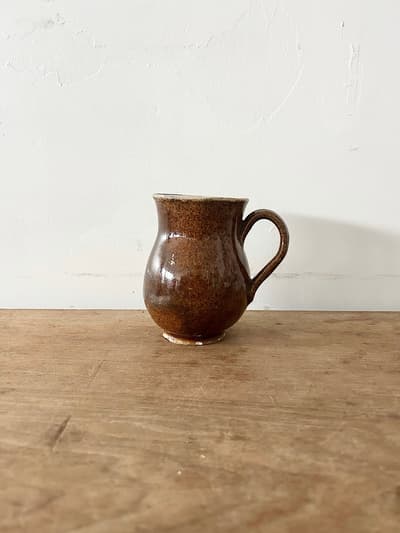 フランスアンティーク　キュノワール　陶器　ピッチャー　 画像1